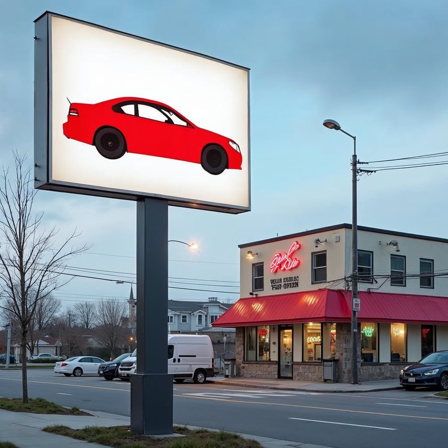 Letrero de Poste — Next Print, Cranston RI