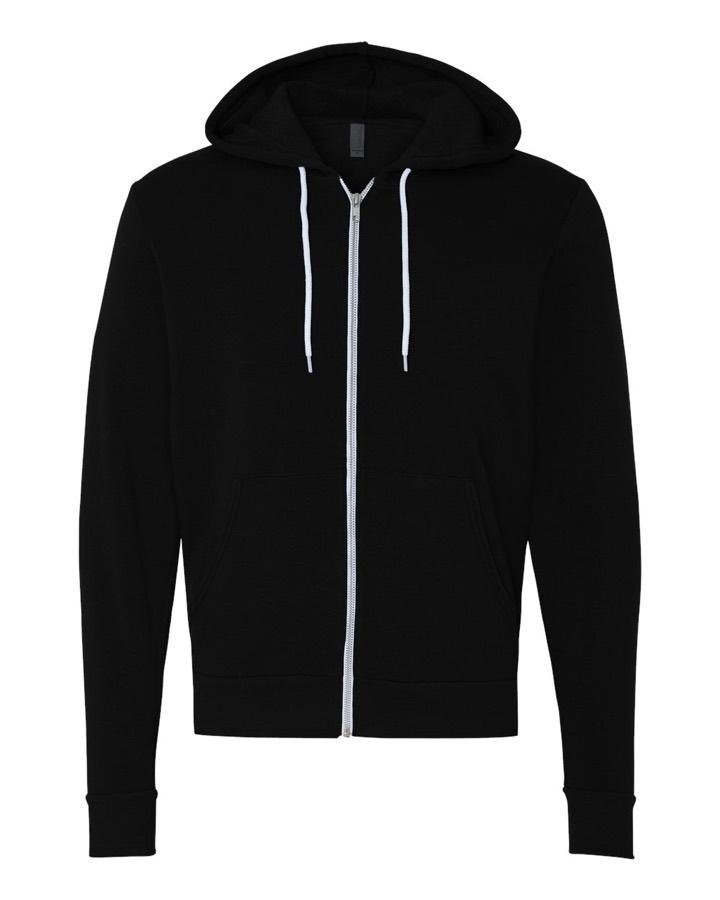 Hoodie con Cierre Bella+Canvas — Next Print, Cranston RI